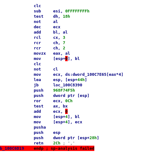 Obfscuated code